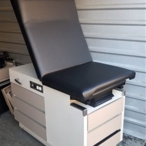 Enochs/ Medline New Black Upholstery Exam Table w Tan Base rated 600lbs