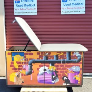 Kids tilt up bench with Graphics Alley cat, Snow,  Seascape