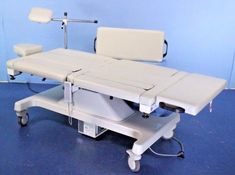 MPI 7407 Breast Biopsy Ultrasound Table w New Creme Upholstery