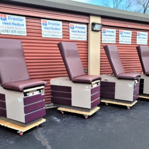 Ritter 104 Exam tables with New Rose Colored Upholstery