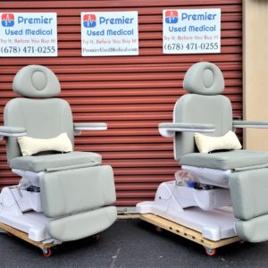 New Grey Med Spa Chairs w Rotation; Power Base, Back & Foot