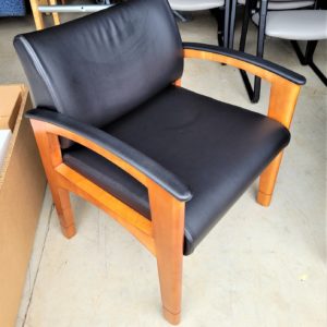 Integra Waiting Room Chair with New Black Upholstery