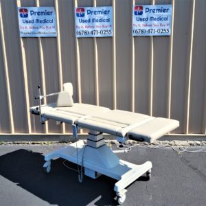 MPI Model DBI-7407 Ultrasound Table w New Creme Upholstery: Power Base and 4 Knockouts