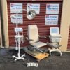 Exam Table Chair Gentera Ella OB GYN Urology with New Graphite Upholstery Leg Extensions