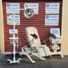 Medical Exam Table Chair OB Gyn Sonesta with New Graphite Upholstery Stirrups Handles - Image 2