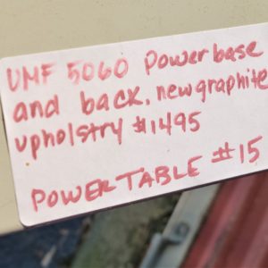 UMF 5060 Power Base, Manual Back, w New Graphite Upholstery