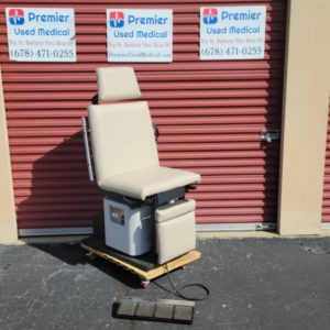 Enochs 6000 Series Power Chair w White Base and New Creme Upholstery