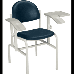 New In Box Brewer Blood Draw Chair w Deep Sapphire Upholstery