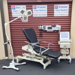 Exam Tables for Sale Biodex Ultra Pro Table (056-650) w New Black Upholstery (Power Base, Trendelenburg, Manual Back, and Stirrups