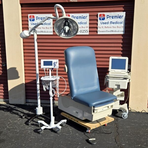 Exam Tables for Sale Ritter Midmark Power 622 New Denim Blue Round Upholstery - Image 2