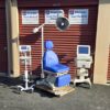 Medical Exam Chair Table Milano DRE 20 with Original Blue Upholstery
