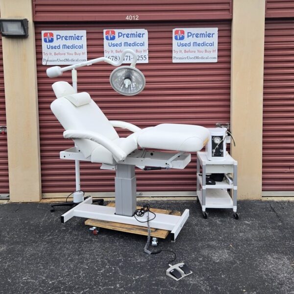 Medical Spa Table Chair Earthlite Calistoga with New White Upholstery - Image 2