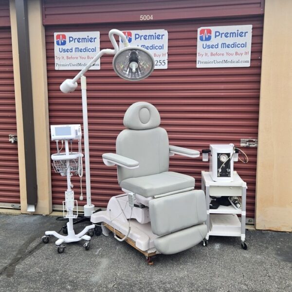 Medical Spa Table Chair with New Graphite Upholstery with Rotation - Image 3