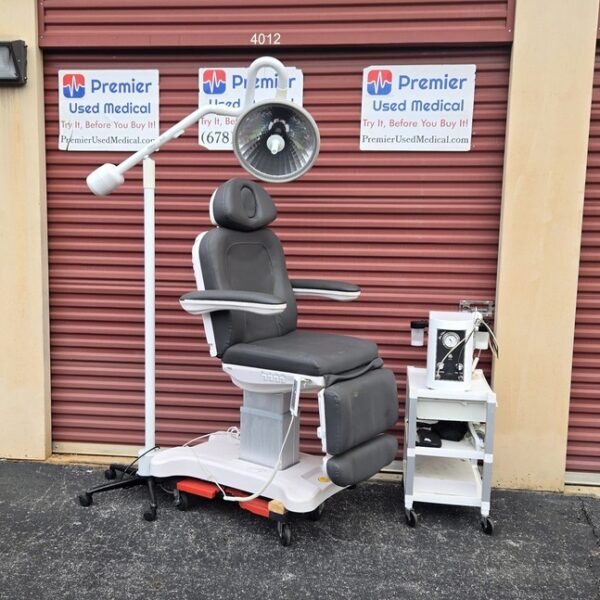 Medical Spa Table Chair with Original Gray Upholstery 4 Functions Hand & Side Control - Image 2