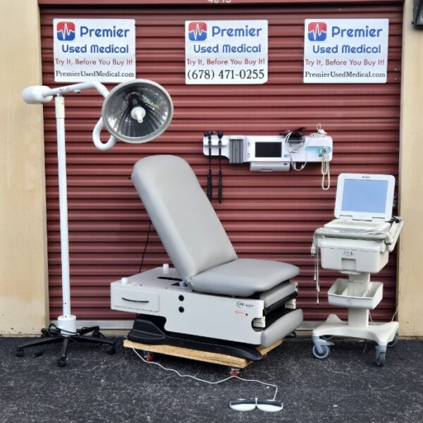 Exam Tables for Sale Electric Hydraulic UMF 4040 with Foot Control New Graphite Upholstery Power Base & Back - Image 2
