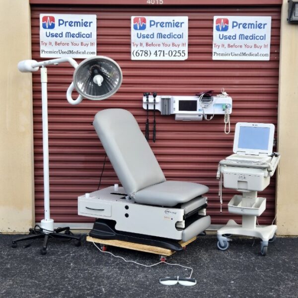 Exam Tables for Sale Electric Hydraulic UMF 4040 with Foot Control New Graphite Upholstery Power Base & Back - Image 3