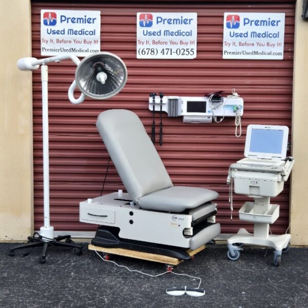Exam Tables for Sale Electric Hydraulic UMF 4040 with Foot Control New Graphite Upholstery Power Base & Back - Image 4