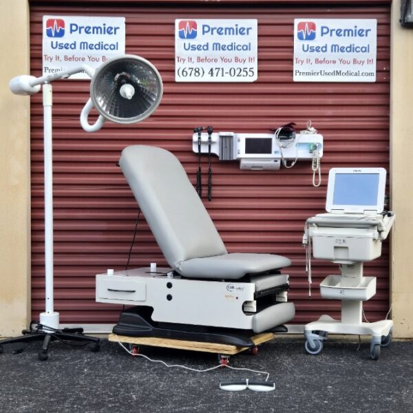 Exam Tables for Sale Electric Hydraulic UMF 4040 with Foot Control New Graphite Upholstery Power Base & Back - Image 5