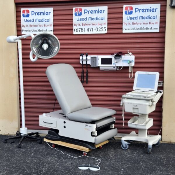 Exam Tables for Sale Electric Hydraulic UMF 4040 with Foot Control New Graphite Upholstery Power Base & Back - Image 6