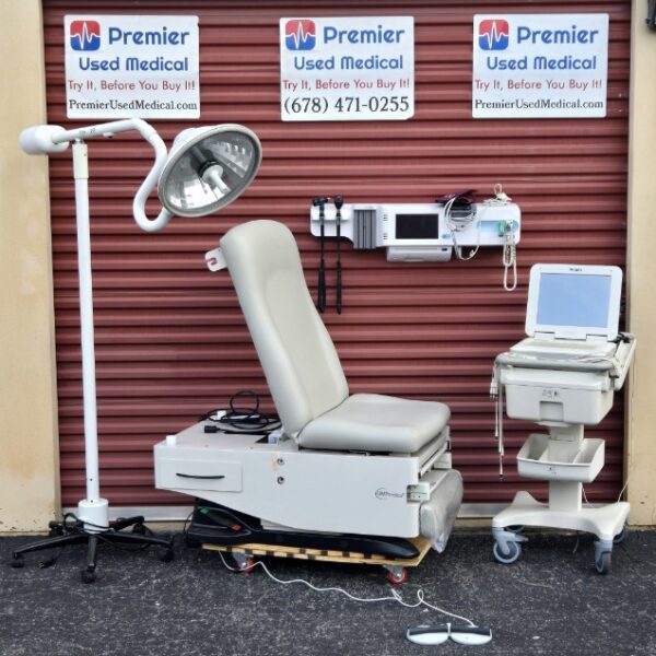 Exam Tables for Sale Electric Hydraulic UMF 4040 with Hand or Foot Control Original New Light Gray Upholstery - Image 5
