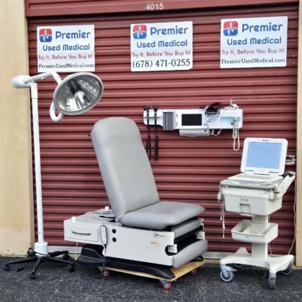Exam Tables for Sale Electric Hydraulic UMF 4040 with New Graphite Upholstery Power Back & Base Hand Control - Image 2