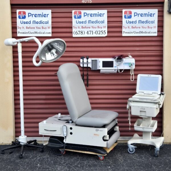 Exam Tables for Sale Electric Hydraulic UMF 4040 with New Graphite Upholstery Power Back & Base Hand Control - Image 3