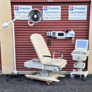Exam Tables for Sale Electric Hydraulic Intensa Exam Table 460 Power Back & Base with New Creme Upholstery