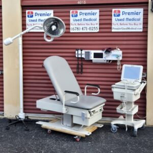 Exam Tables for Sale Electric Hydraulic intensa Exam Table 460 Power Back & Base with New Graphite Upholstery