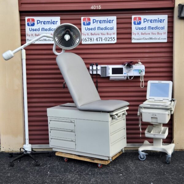 Exam Tables for Sale Manual Intensa Exam Table with New Graphite Upholstery - Image 5