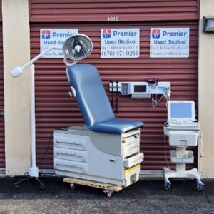 Exam Tables for Sale Manual Ritter Midmark 604 w New Blue Denim Round Upholstery