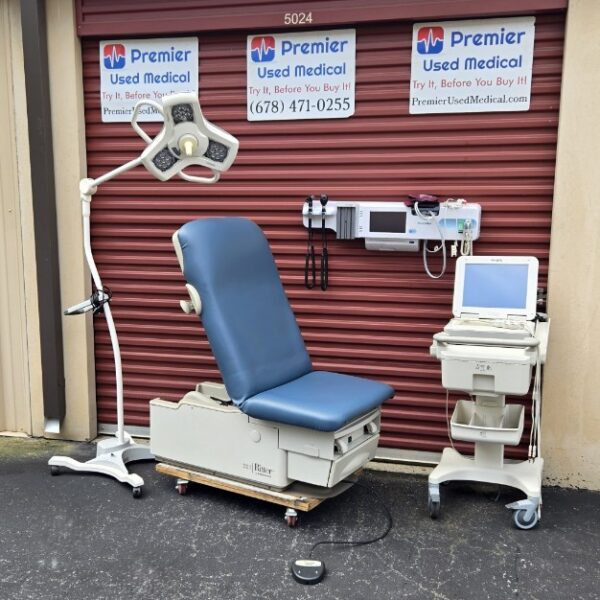 Exam Tables for Sale Electric Hydraulic Midmark Ritter 222 New Blue Upholstery - Image 3