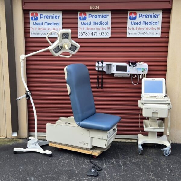 Exam Tables for Sale Electric Hydraulic Midmark Ritter 223 New Blue Upholstery - Image 3