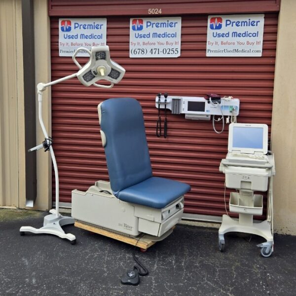 Exam Tables for Sale Electric Hydraulic Midmark Ritter 223 New Blue Upholstery - Image 4