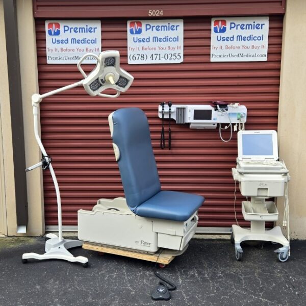Exam Tables for Sale Electric Hydraulic Midmark Ritter 223 New Blue Upholstery - Image 5