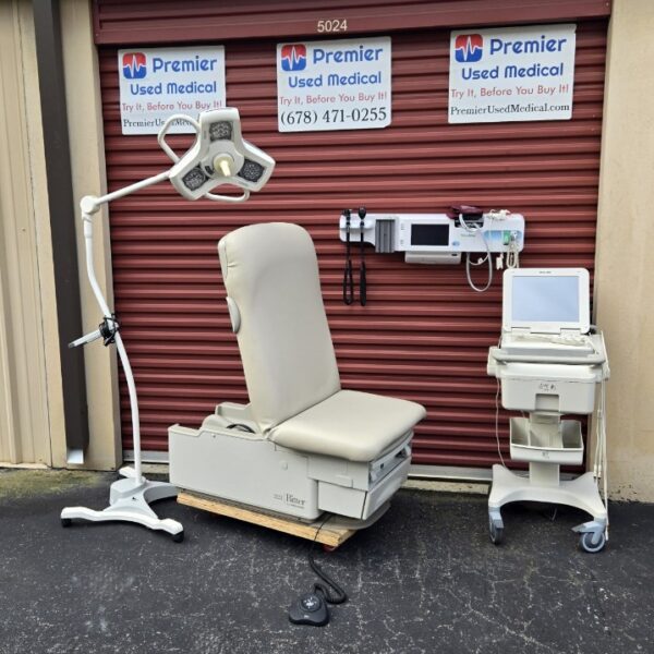 Exam Tables for Sale Electric Hydraulic Midmark Ritter 223 New Cream Upholstery - Image 3
