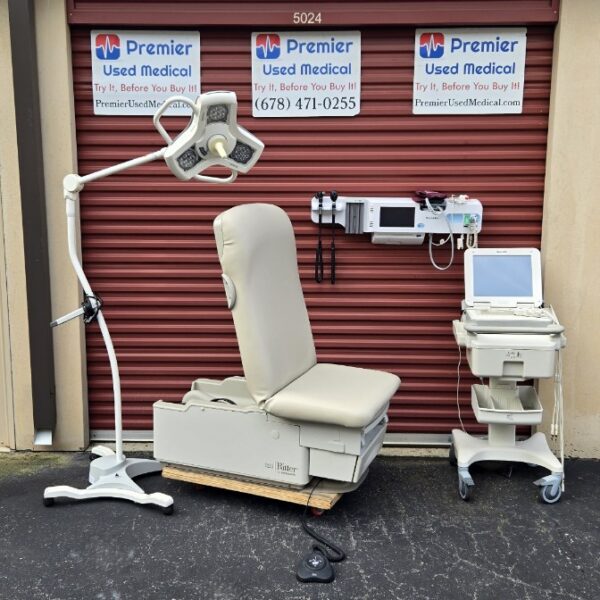 Exam Tables for Sale Electric Hydraulic Midmark Ritter 223 New Cream Upholstery - Image 4
