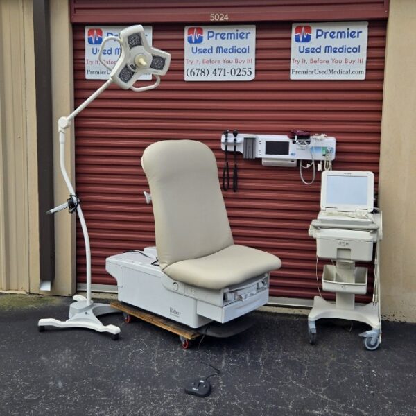 Exam Tables for Sale Electric Hydraulic Midmark Ritter 224 New Cream Wide Upholstery - Image 3