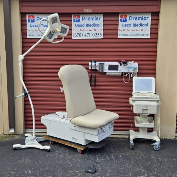 Exam Tables for Sale Electric Hydraulic Midmark Ritter 224 New Cream Wide Upholstery - Image 4