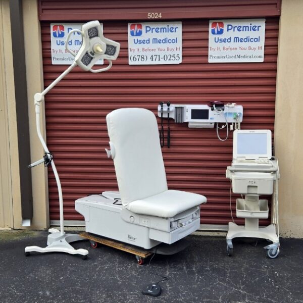 Exam Tables for Sale Electric Hydraulic Midmark Ritter 224 New White Upholstery - Image 2