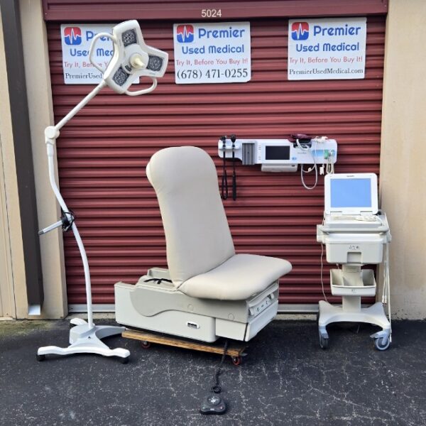 Exam Tables for Sale Electric Hydraulic Midmark Ritter 623 New Cream Wide Upholstery - Image 2