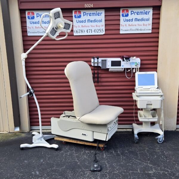 Exam Tables for Sale Electric Hydraulic Midmark Ritter 623 New Cream Wide Upholstery - Image 3