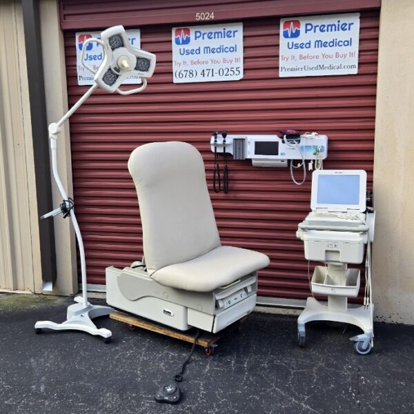 Exam Tables for Sale Electric Hydraulic Midmark Ritter 623 New Cream Wide Upholstery - Image 4