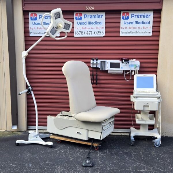 Exam Tables for Sale Electric Hydraulic Midmark Ritter 623 New Cream Wide Upholstery - Image 5