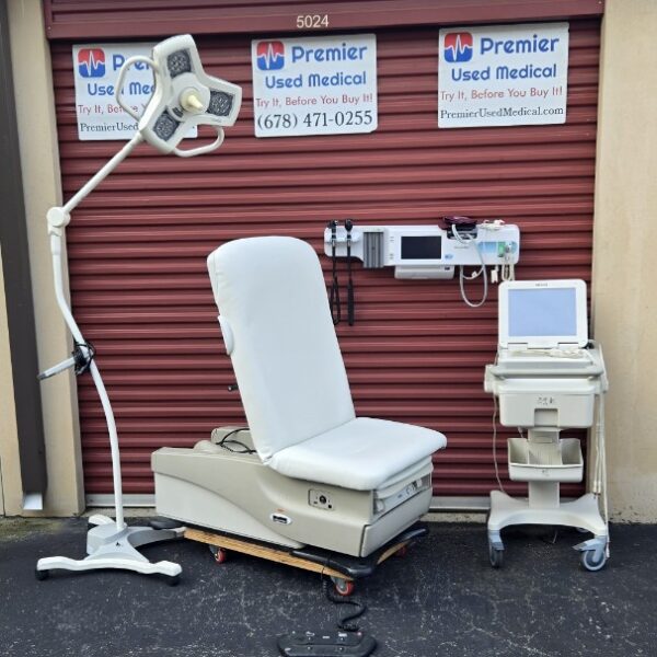 Exam Tables for Sale Electric Hydraulic Midmark Ritter 625 New White Upholstery - Image 2
