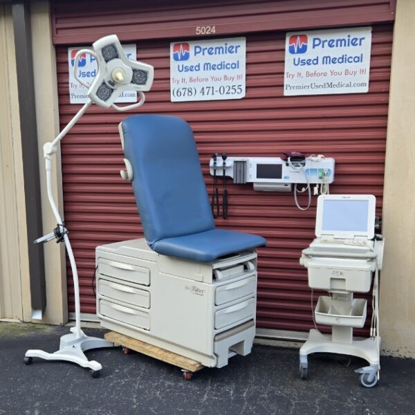 Exam Tables for Sale Stationary Manual Midmark Ritter 204 New Blue Upholstery - Image 4
