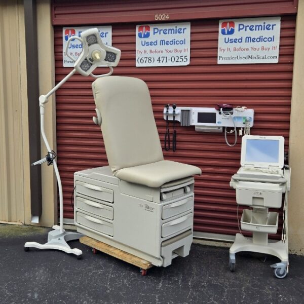 Exam Tables for Sale Stationary Manual Midmark Ritter 204 New Cream Upholstery - Image 3