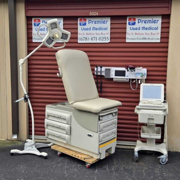 Exam Tables for Sale Stationary Manual Midmark Ritter 604 New Cream Upholstery - Image 3
