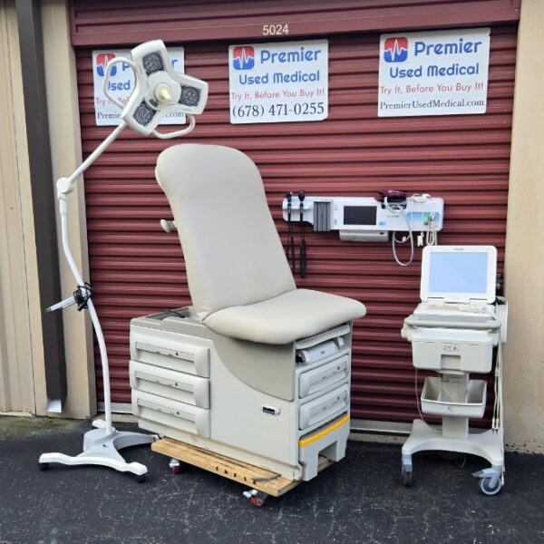 Exam Tables for Sale Stationary Manual Midmark Ritter 604 New Cream Wide Upholstery - Image 3