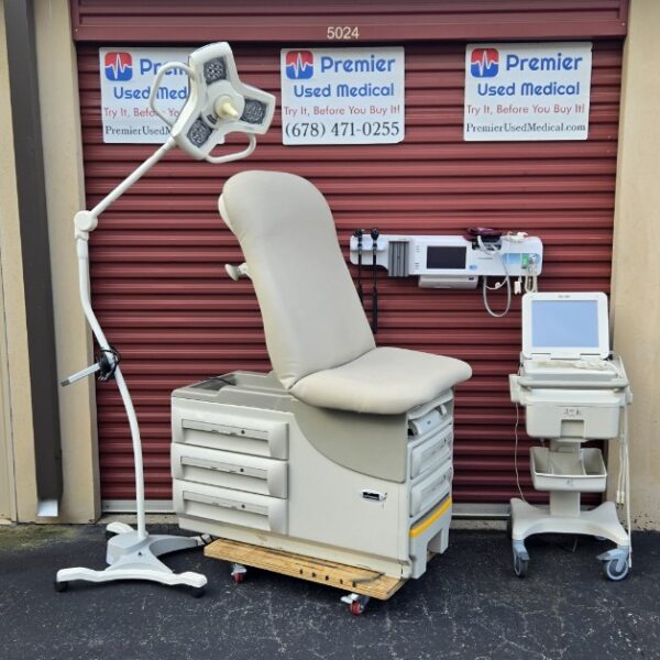 Exam Tables for Sale Stationary Manual Midmark Ritter 604 New Cream Wide Upholstery - Image 4