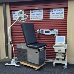 Exam Tables for Sale Stationary Manual Ritter 104 Silver Shell Charcoal Drawers New Black Upholstery